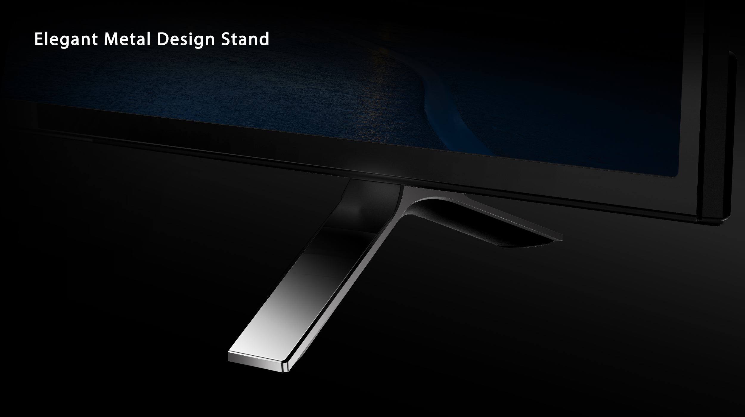 Toshiba 4K Smarter TV with elegant metal design stand