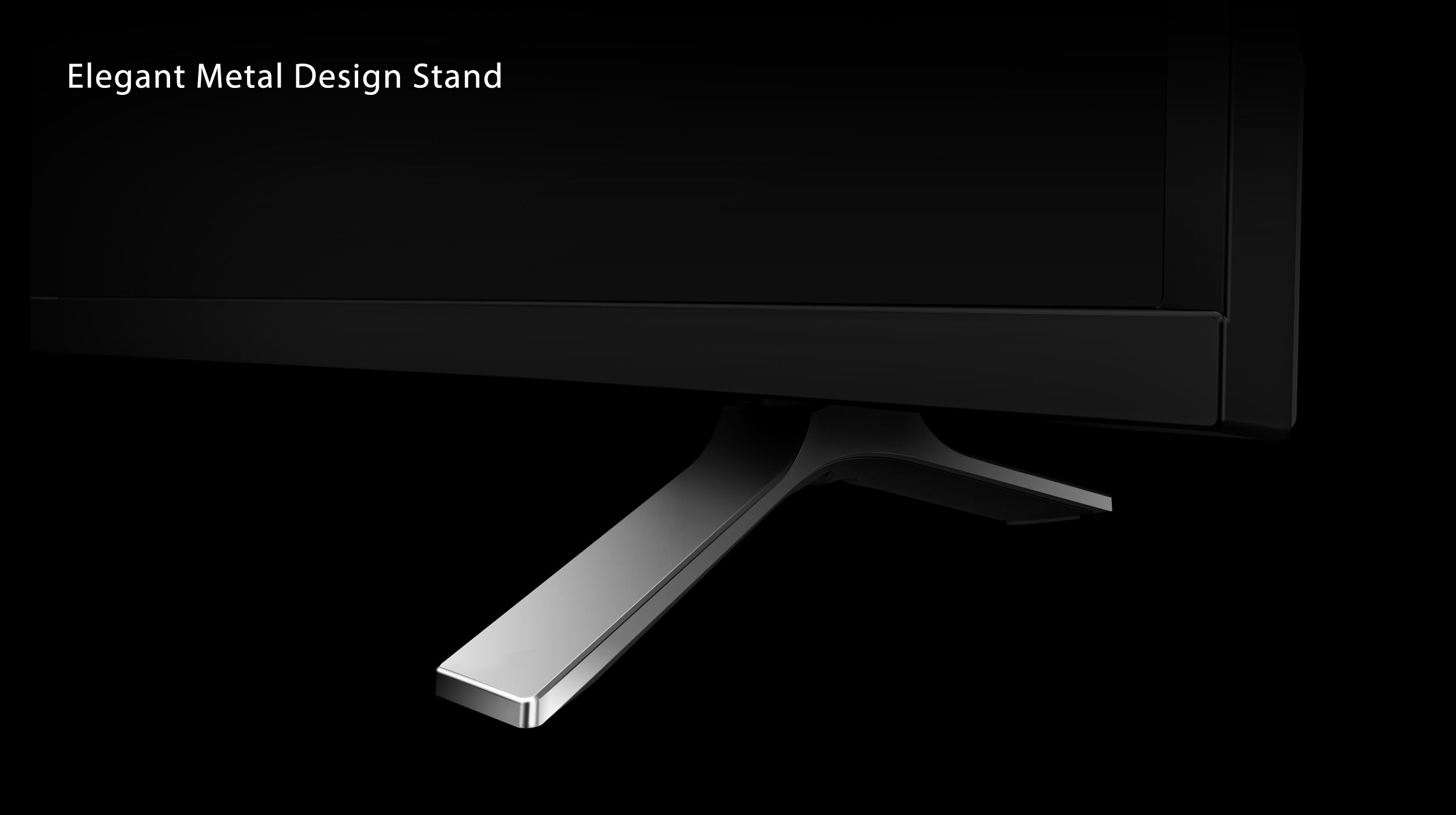 Toshiba Smart HD TV with elegant metal design stand