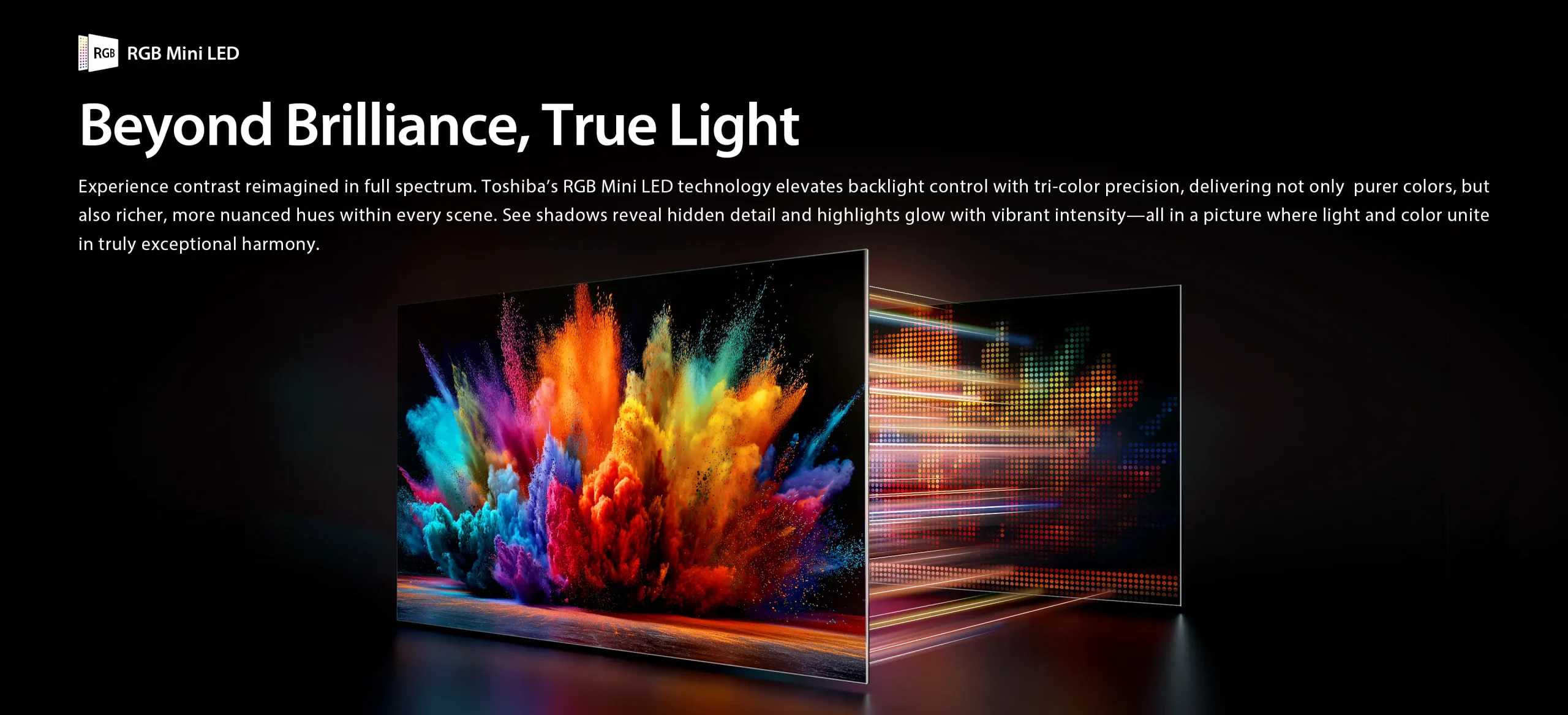 Toshiba ZXSP 75 Inch 4K RGB Mini LED TV | Toshiba Tv